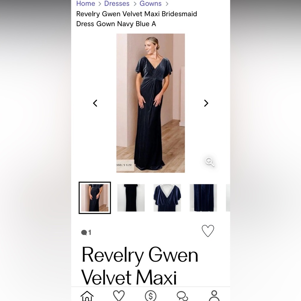 Revelry Gwen velvet dress